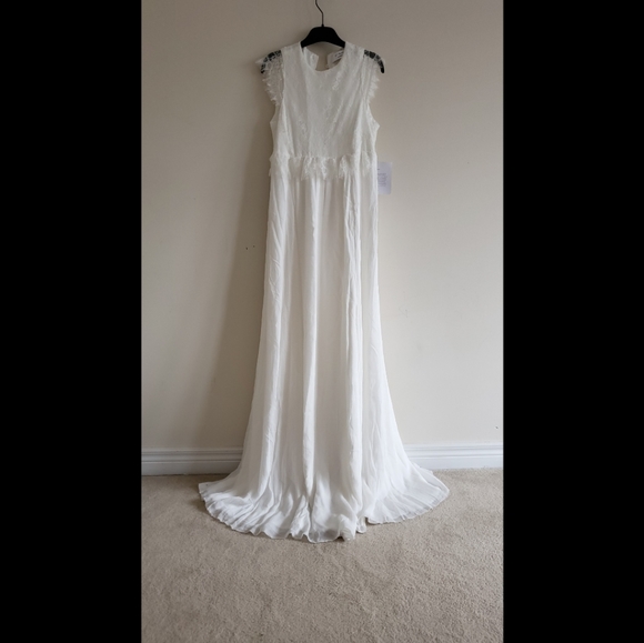 🥳Host pick ❤️Ivy& Oak Size 2 (XS) snow white maternity dress / bridal dress. - Picture 5 of 11
